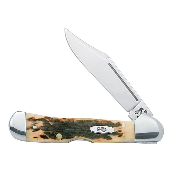 Case Folding Mini CopperLock Pocket Knife Amber Bone