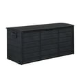 thumbnail image 3 of EDOEMSE 75gal 280L Large Deck Box, Outdoor Storage Box for Patio Furniture,Garden,Cushions Toys Lockable Seat,Black, 3 of 18