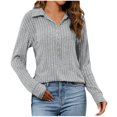 thumbnail image 3 of yoeyez Tunique en Tricot pour Femmes, Chandails à Manches Torsadées Patchwork, Col Ras du Cou Raglan, Chemises à Manches Longues, Hauts de Mode d'Automne 2024, Gris G, 3 of 6