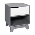 thumbnail image 1 of Babyletto Table de Chevet Hudson avec Port USB en Gris et Blanc, 1 Tiroir et Rangement, 1 of 2