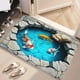 thumbnail image 4 of Alfombra de terciopelo de cristal | Alfombra de baño antideslizante con diseño de carpa 3D | Felpudo absorbente de agua para la entrada | 40 x 60 cm, 4 of 6