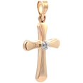 thumbnail image 2 of Brilliance Fine Jewelry 14 KT Yellow Gold Diamond Accent Cross Total Diamond Weight .01 count, 2 of 4