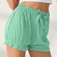thumbnail image 4 of Inleife Shorts for Women Ladies' Summer Casual Bow Plaid Spicy Girl Shorts, 4 of 5