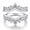 B-Silver, variant on Wedding Bands Ring Enhancers for Engagement Rings Stacking Crown Curved Silver 18K Plated Size 7