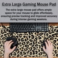 thumbnail image 4 of Large Desk Pad Black and Yellow Long Mousepad, Keyboard Mouse Pads Gaming Desk Mats, Full Desk Mouse Pad Non-Slip Rubber Base, 35.4" X 15.7" for Work/Game/Office/Home Leopard Pattern, 4 of 6