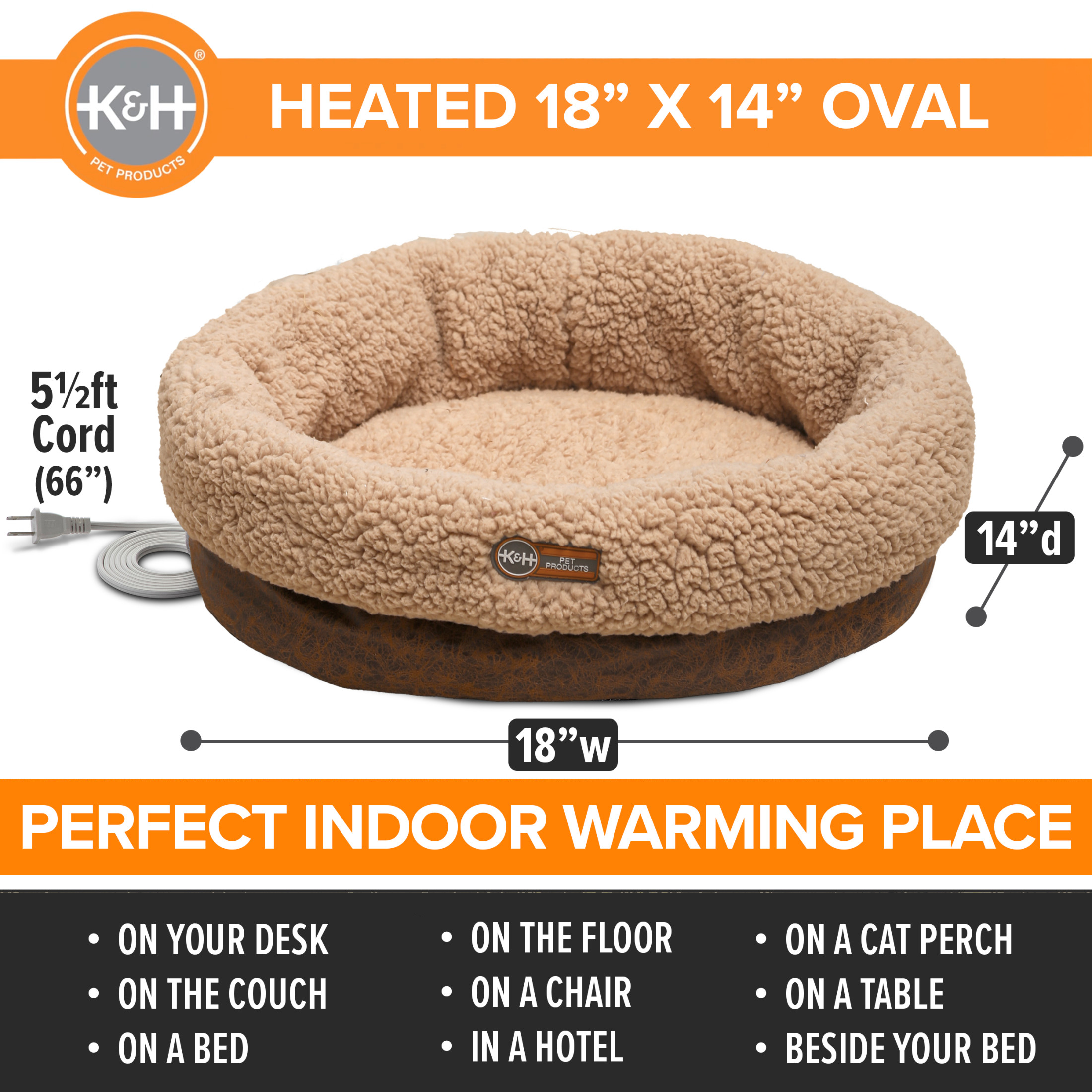 K&H Pet Products Thermo-Snuggle Cup Bomber Heated Cat Bed photo 2
