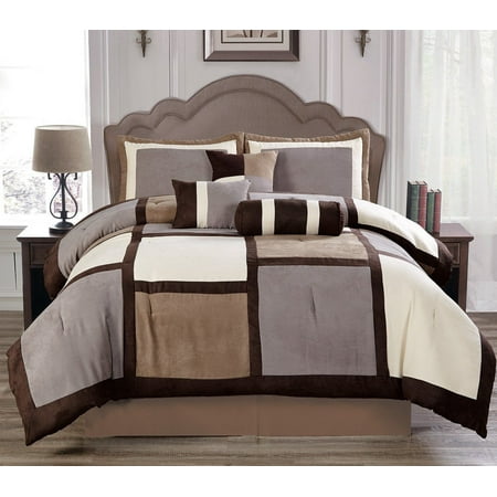 Luxurious 11-Piece Micro Suede Winter Soft Comforter Set Bed In A Bag W/ Sheet Set! Winter SALE!!! Gray Bently King