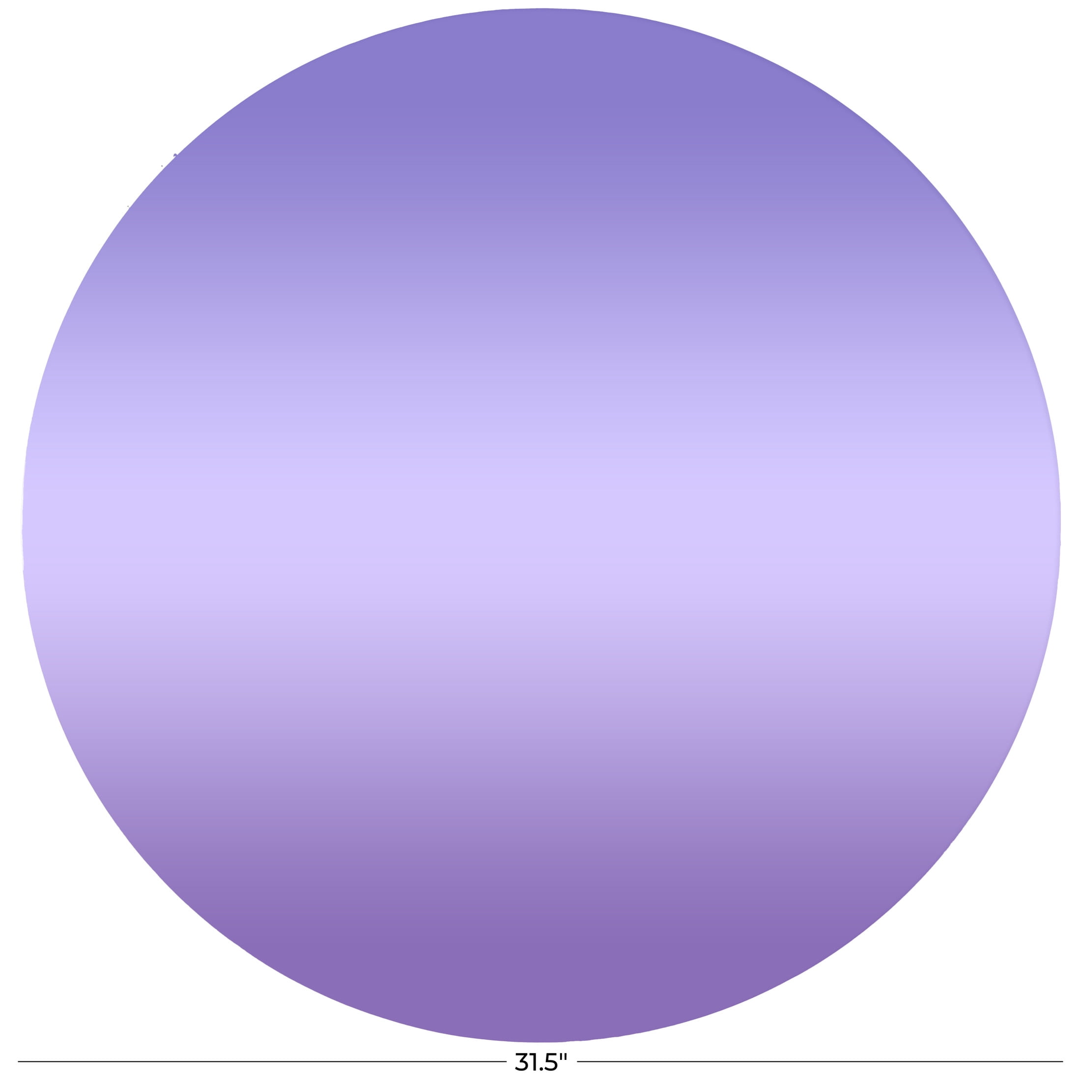 DecMode 32" x 32" Purple Round Tinted Wall Mirror