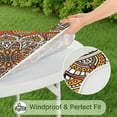 thumbnail image 5 of 44in Round Tablecloth with Elastic Edge, Waterproof Fitted Table Cover for 36-44" Tables, Floral Theme Polyester Reusable Table Cloths Wipe Clean for Picnic, Dining, Outdoor Use and Party Decor, 5 of 7
