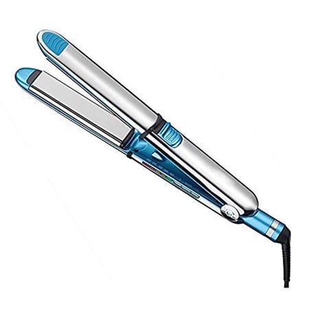 Nano Titanium Prima 3000 1.25" Ceramic Flat Iron Hair Straightener, 2 in 1 Twist Straightening Flat Iron for Curls, Waves, Straight hairIonic, Silver