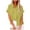 Mint Green, variant on Ayolanni Short Sleeve Fall Tops for Women 2025 Cotton Linen Green Solid Button-Up Shirts Shirts for Teens L
