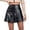 Black, variant on Ediodpoh Leather Mini Skirt Women High Waist Ruffled Irregular Pu Fashion A Line Skirt Womens Skirt Black S