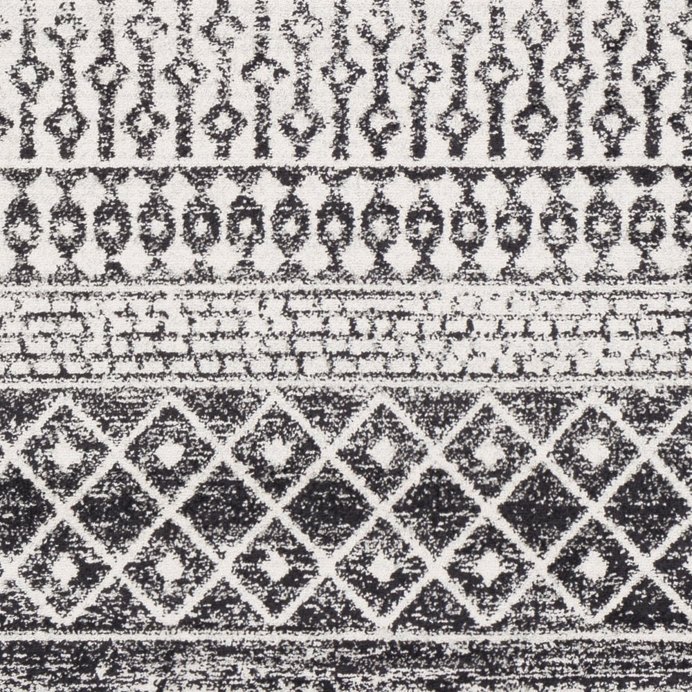 Livabliss Area Rugs for Living Room, 10x14 Elaziz Global Black Rug, Bedroom Dining Room Home Decor Stain Resistant Carpet (10' x 13'11")