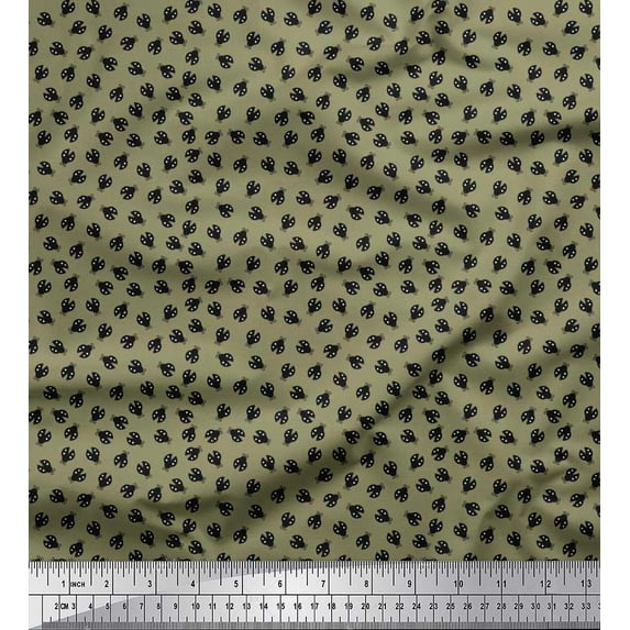 Soimoi Rayon Fabric Insect Shirting Decor Fabric Printed Yard 42 Inch Wide