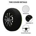 thumbnail image 2 of Honeii Lime green glitter Print Tire Covers, Waterproof Anti-UV Sun Snow Rain Tire Covers for Trailers, RV, Camper, SUV, Truck-15 inch, 2 of 6