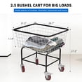 thumbnail image 3 of Dextrus Rolling Laundry Cart with 360° Swivel Brake Casters, 2.5 Bushel Large Capacity Wire Laundry Basket Cart for Laundry, Anti Rust Coating Steel Frame with Galvanized Finish, 3 of 7