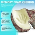 thumbnail image 5 of Premium Paisley Pattern Memory Foam Seat Cushion Ergonomic Chair Pad for Office Chair, Car, Airplane & Bleachers Sciatica, Tailbone Hip & Back Pain Relief - Chair Cushion for Long Office Workers., 5 of 5