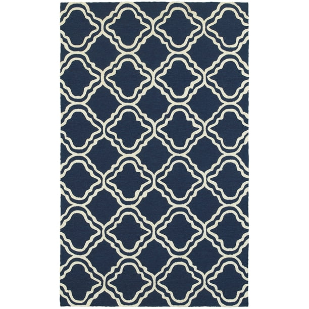Tommy Bahama Atrium Area Rugs 51111 Contemporary Blue Curves Outdoor Outdoor Diamonds Rug