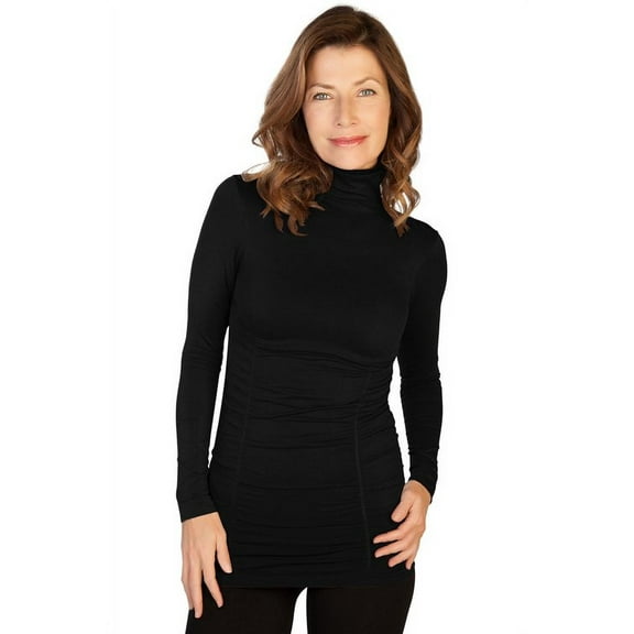 Skinny Tees Ruched Turtleneck 202