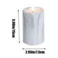 thumbnail image 3 of SLYNSHome LED Christmas Flameless Candles Lights,Xmas Tea Lights Votive Candles Lamps Xmas Window Candlesticks with 3D Flame Wick Battery Operated for Home Decoration (White,5.9 Inch), 3 of 7