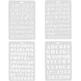 thumbnail image 1 of 4 Pieces Alphabet Painting Stencils Set, Assorted Styles Reusable Numbers and Letters Art Drawing Templates Stencils for DIY Craft Projects, 1 of 5