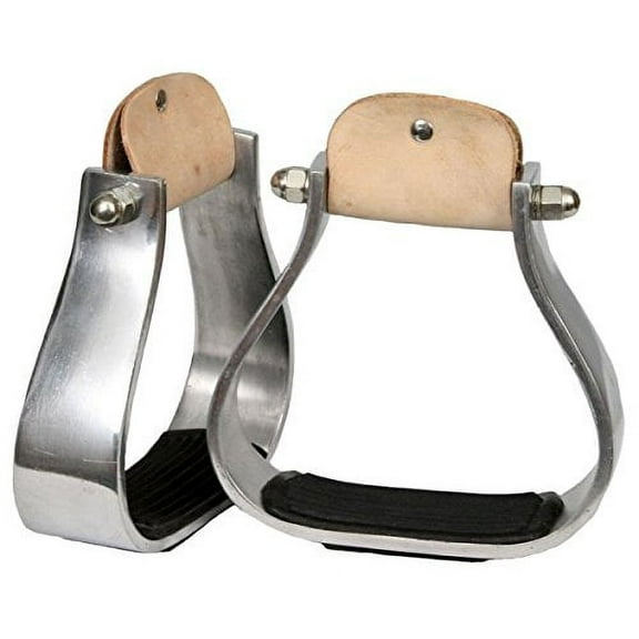 Showman Wide Aluminum Stirrups w/ Rubber Grip Tread