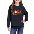 thumbnail image 4 of Lorytime Christmas Hoodies for Boys Unisex Santa Claus Sweatshirt Long Sleeve Pullover Drop Shoulder Cute Tops Blue, 4 of 4