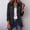 Black, variant on Womens Polka Dot Cardigan Blazer Ruffled Edge Button Up Casual Business Suit Coats Lightweight Long Sleeve Daily Fall Outerwear
