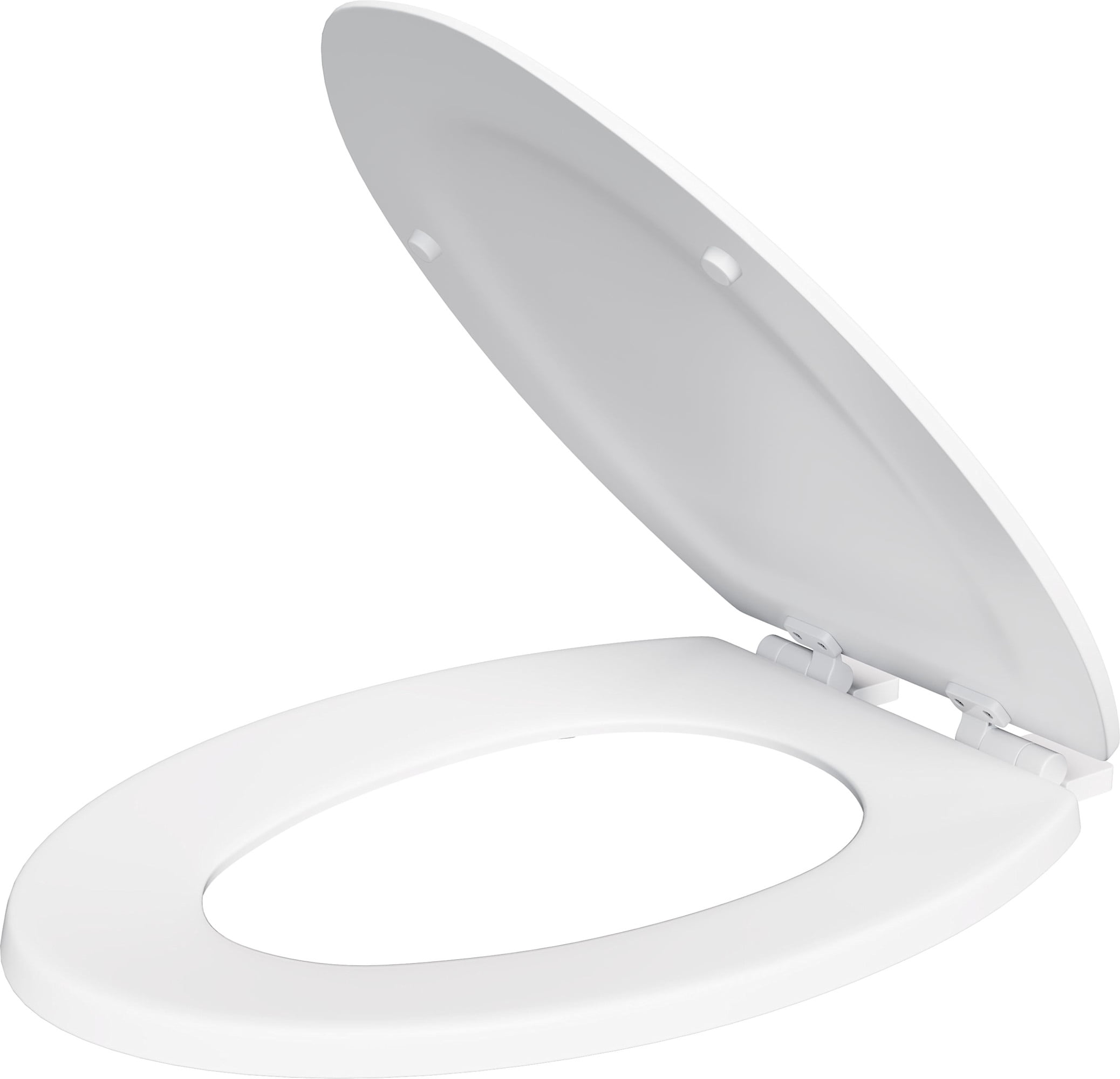 Elongated Closed Front Toilet Seat in White with Soft Close