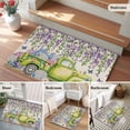 thumbnail image 5 of Entryway Rug 2'x3', Blue Purple Floral Small Rug for Kitchen Bathroom Door Mat Indoor Entrance, Spring Vintage Hydrangea Flower Truck Non-Slip Area Rugs Floor Mats Carpet Front Door Rugs, 5 of 8