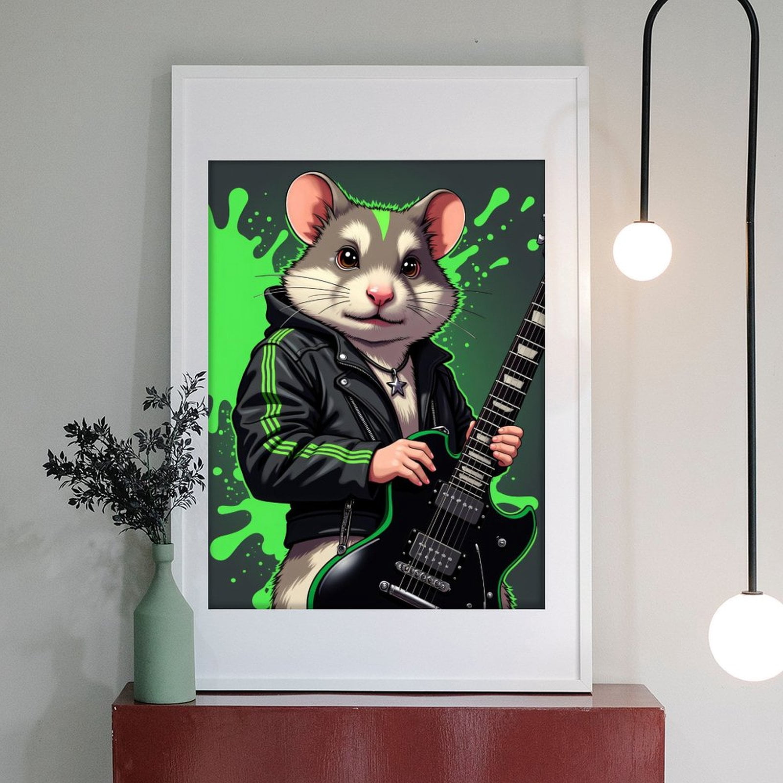 Diamond Art Kits for Adults - 5d Guitar-Wielding Hamster Rockstar Diamond Painting for Adults, Diamond Art for Adults Beginners, Diamond Painting Kits for Adults for Home Wall Decor
