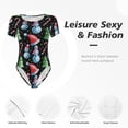 thumbnail image 5 of Picia Disco Mirror Ball Snowman Womens One Piece Swimsuits Modest Tummy Control Bathing Suits Lace Up Slimming Swim Suit-Medium, 5 of 9