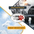 thumbnail image 6 of Magnet Me Up I Love My Cat Black and White with Red Paw Print Oval Magnet Decal, 4x6 In, Vinyl Automotive Magnet, 6 of 7