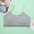 thumbnail image 2 of CYRBOKO Girl's Training Bars Top, Lightweight Soft Cotton Breathable Comfortable Seamless Bras Gray Size 8-10 T, 2 of 3