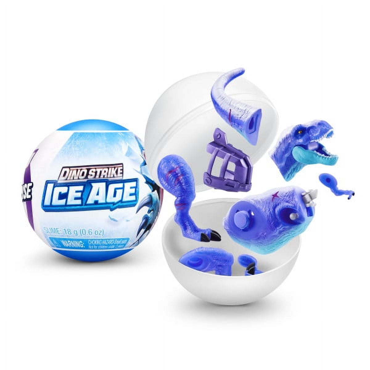 5 Surprise Dino Strike Ice Age by ZURU, Novelty Unbox Surprise, Dinosaurs, Trucks, Slime, Ages 3+