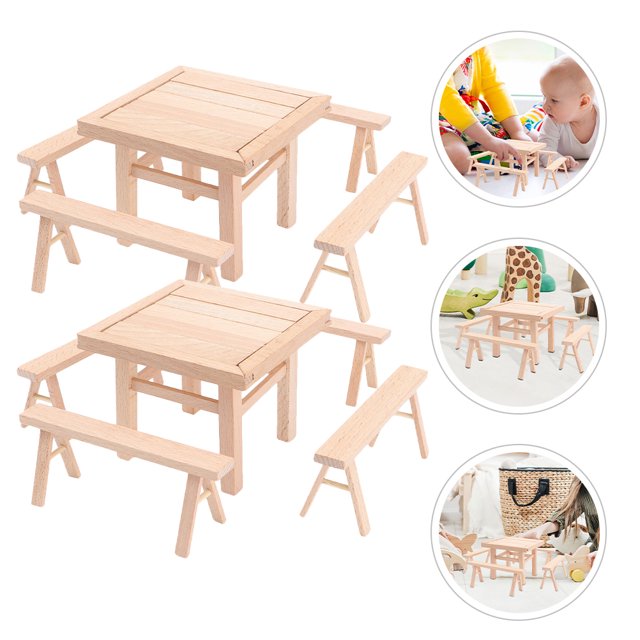 Phenofice Ensemble de Meubles 2 Pcs Couleur Kaki pour Jeu d'Enfants Forme Carrée 13.0*8.0*4.0 Po