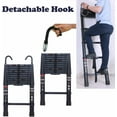 thumbnail image 5 of Telescoping Aluminum Ladder, 10FT Extension with 2 Roof Ladder Hooks, Collapsible for Home, Rv, Attic, 330 Pound Capacity, 5 of 16