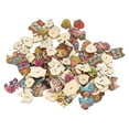 thumbnail image 1 of Boutons en Bois Robustes 12mm, Couleurs Assorties pour Collection, Crochet et Scrapbooking, 1 of 7