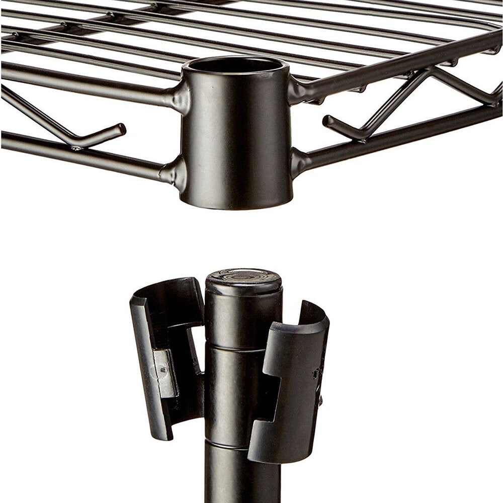 Kepooman 3-Layer Plastic Coated Iron Shelf, Garage Shelves and Racks Chrome Plated Iron Shelf, Black Kepooman 3-Layer Plastic Coated Iron Shelf, Garage Shelves and Racks Chrome Plated Iron Shelf, Black