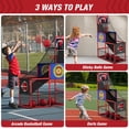 thumbnail image 2 of Juego arcade de baloncesto HYES 2 en 1 con dardos para niños de 3 a 12 años, 2 of 9