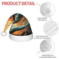 thumbnail image 4 of Fuzoiu Serene Ocean Sunset Print Santa Hat Christmas Hat for kids,Santa Hats with Pompom, Unisex Xmas Holiday Hat for Christmas New Year Festive Party Supplies, 4 of 6