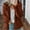 Brown, variant on Womens Coats Plus Size Winter Warm Faux Coat Jacket Zipper Solid Long Sleeve Outerwear