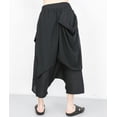 thumbnail image 2 of Women's Summer Elastic Waist Black Harem Pants GY1789 Black, 2 of 5