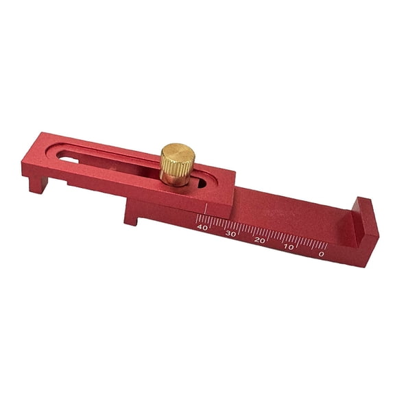 RUISINERY Table Sawing Gaps Gauge Woodworking Mortise Tool Movable Measuring Block Line Ruler Depth Measuring Ruler Tool