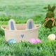 thumbnail image 5 of Cesta de almacenamiento para conejos de Pascua - Cesta de tela tejida blanca, rosa o azul para huevos, juguetes, aperitivos, organización de escritorio, 12,2x8,2 pulgadas, 5 of 6