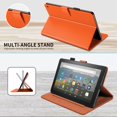 thumbnail image 4 of Dteck Case for Amazon Fire HD 8 (2020) 8-inch,Magnetic Patterned PU Leather Wallet Card Holder Amazon Fire HD 8 Plus (2020) Case Kickstand Shockproof Protective Folio Cover,Orange, 4 of 7