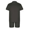 thumbnail image 4 of Men's 2 Piece Short Sets Outfits Polos Shirt and Shorts Set Solid Color Outfits Summer Casual Short Sleeve Polos Suit for Men Tracksuit, 4 of 5
