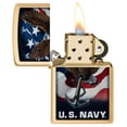 thumbnail image 3 of Zippo U.S. Navy Eagle Anchor & Flag Brushed Chrome Pocket Lighter, 3 of 6