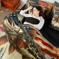 thumbnail image 5 of Homewish Farmhouse Base Fish Bedding Comforter Set 7pcs, Vintage American Flag Queen Bedding Sets, Western Old Fashion Reversible Queen Sheet Sets, Breathable Home Decor, 5 of 8