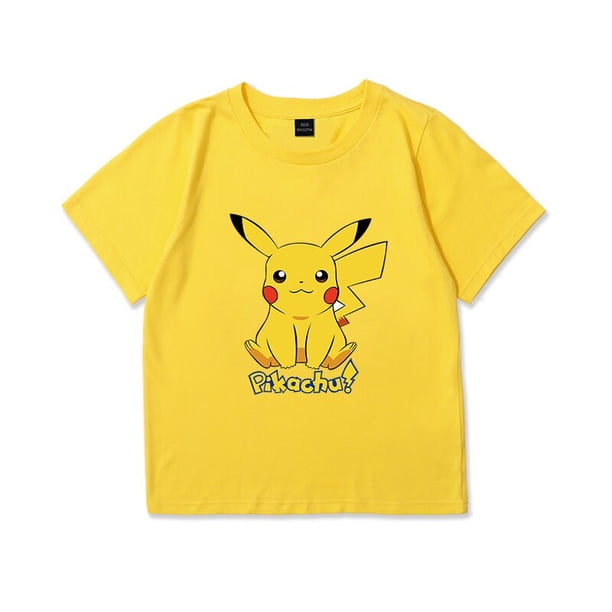 Camiseta de Pokémon para niños y niñas, ropa informal de moda, Kawaii, Manga, dibujos animados, Pikachu, Harajuku qym unisex